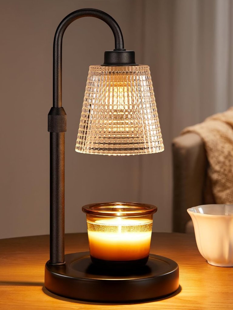 Candle Warmer Lamp With Timer, Dimmable Candle Warmer For Jar Candles, Height Ad